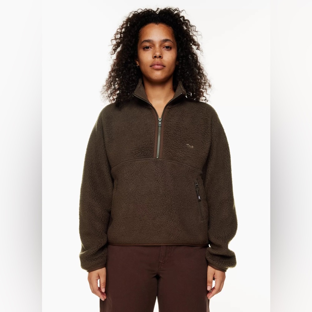 TNA Mocha Brown Bigfoot Polar 1/2 Zip Sweater